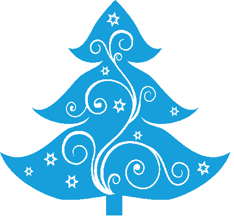 Árboles de Navidad color azul