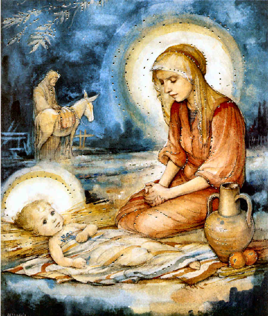 Pesebres ilustraciones navidad