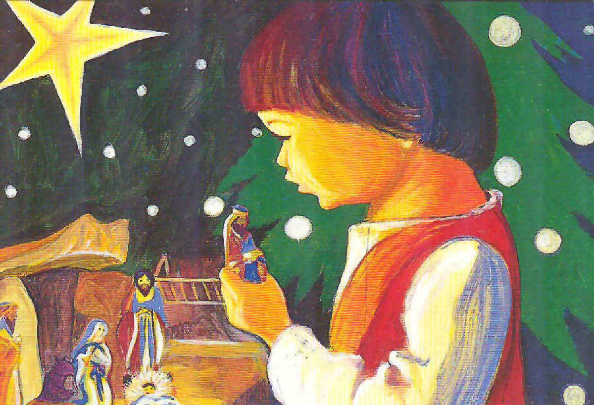 Pesebres ilustraciones navidad