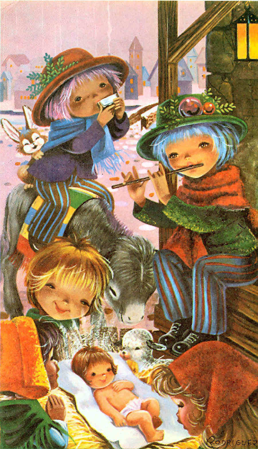 Pesebres ilustraciones navidad