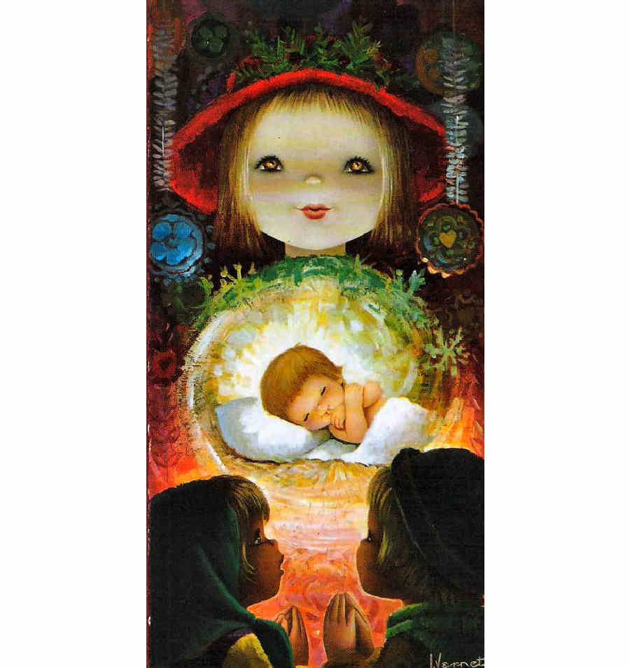 Pesebres ilustraciones navidad
