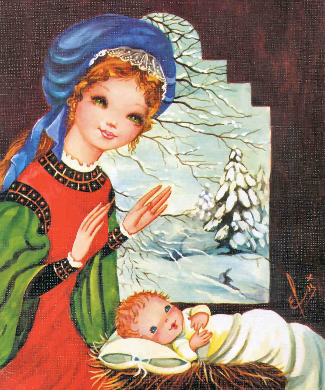 Pesebres ilustraciones navidad