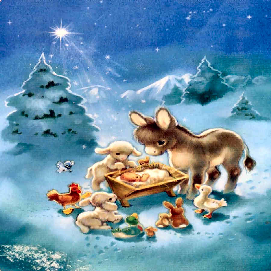 Pesebres ilustraciones navidad