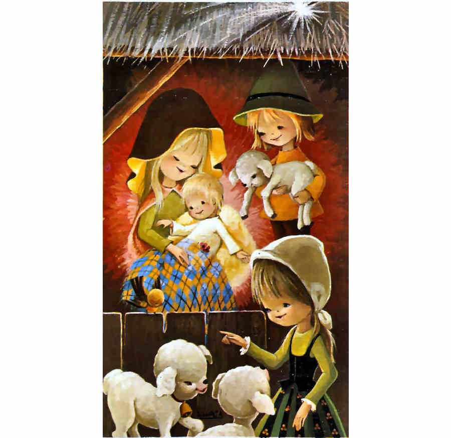 Pesebres ilustraciones navidad