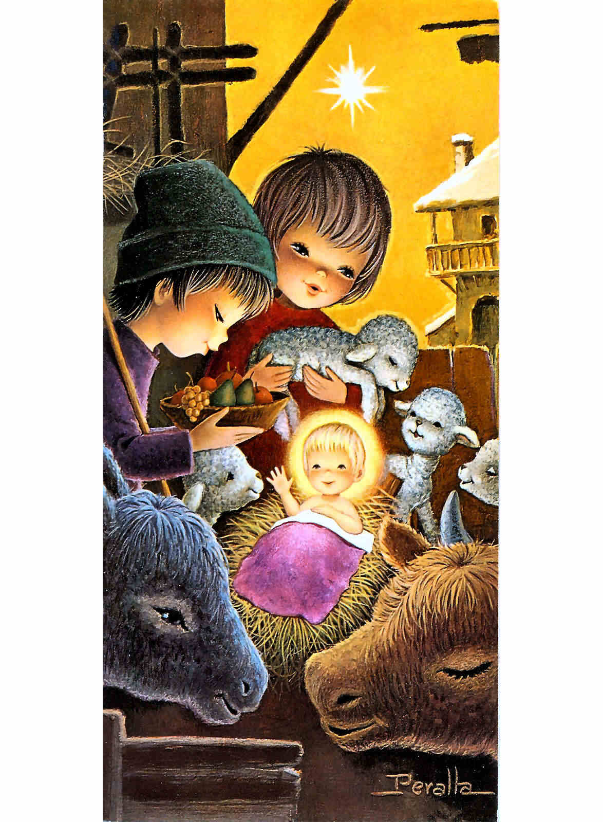 Pesebres ilustraciones navidad