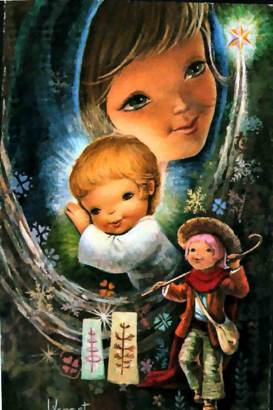 Pesebres ilustraciones navidad