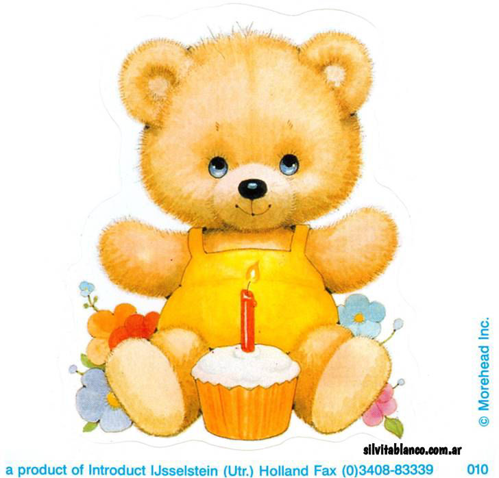 MH Stickers Teddy with cupcake mm
