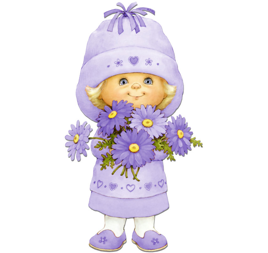 Girl with flowers