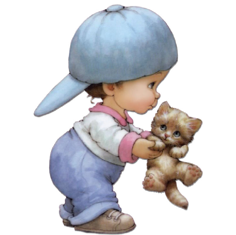 Boy with Kitten