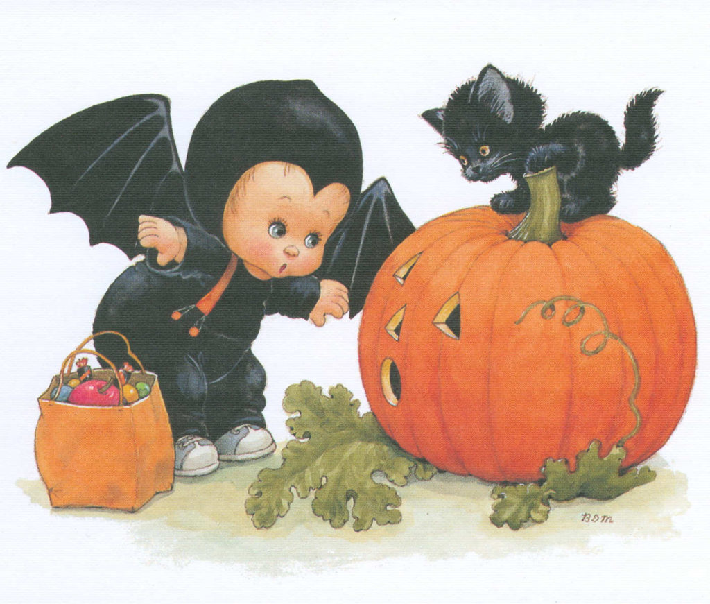 BDMHalloweenchilddisguisedbatandpumpkinkittenmm x