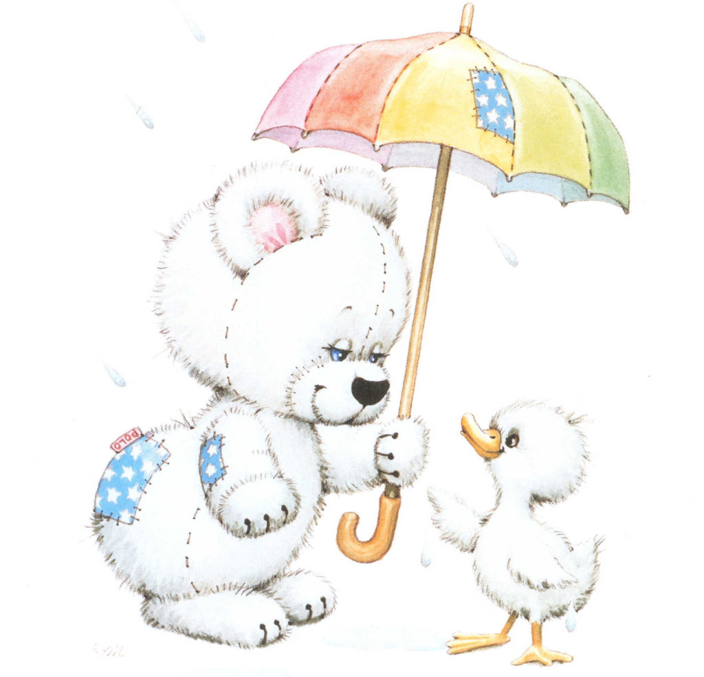 RMRagTagTeddieswithumbrellaandducklingmm x