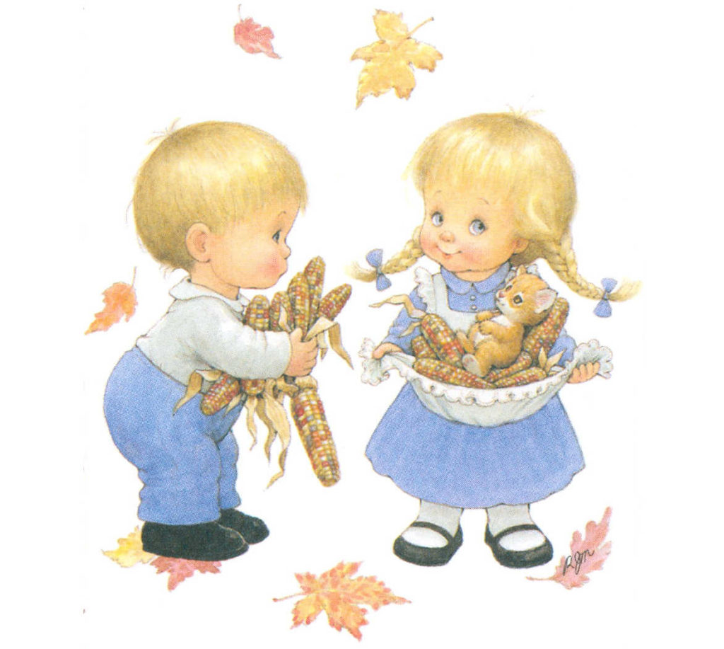 RMThanksgivingChildrenholdingcornonthecobandkittenmm x