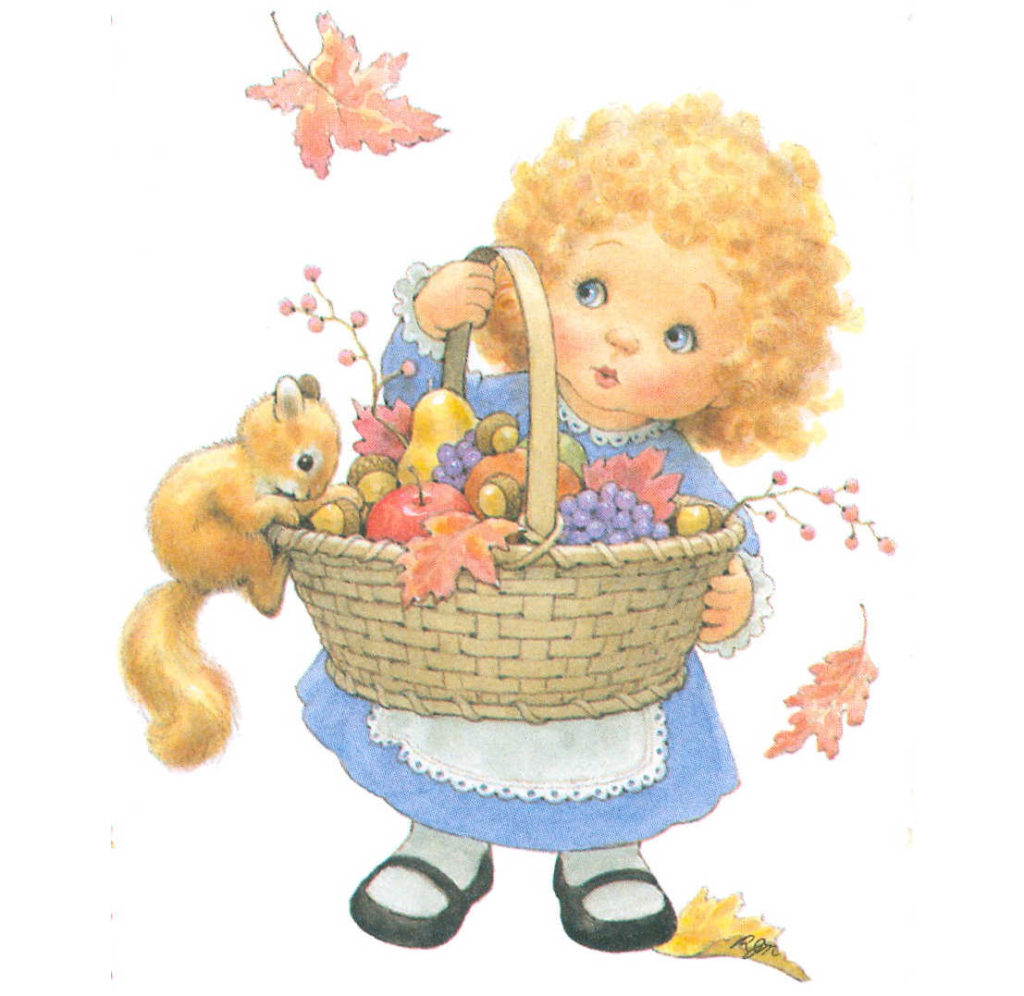 RMThanksgivingGirlbasketfruitsvegetablesandsquirrelmm x
