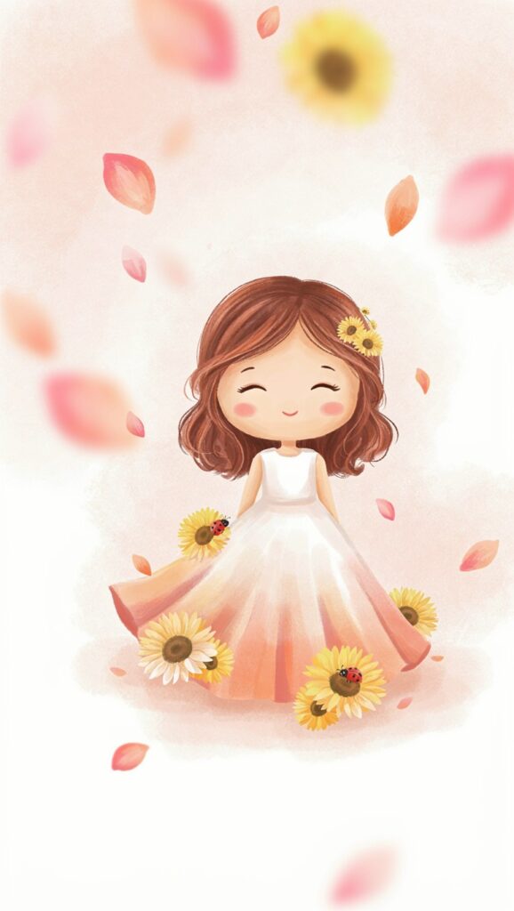 🌸 Chibi Nikki – Cobrizo Girasoles