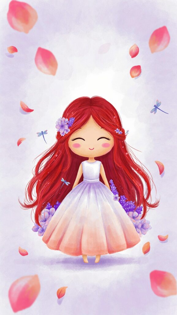 🌸 Chibi Nikki – Pelirroja Lavanda