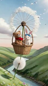 Animación whisimcal — viaje en globo de diente de león