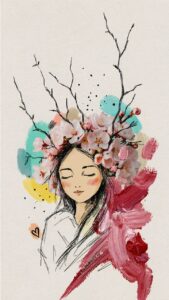 Animación whisimcal — corona de cerezos en flor
