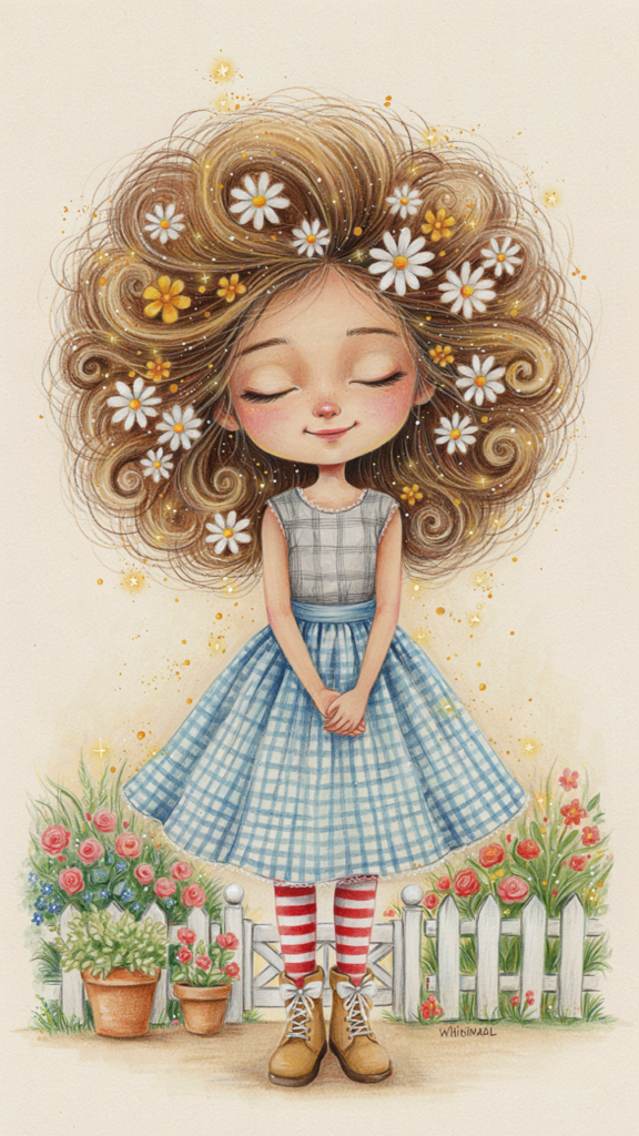 Ilustraciones whisimcal — jardines y margaritas