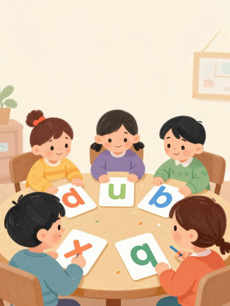 Búsqueda de letras con pinzas de colores