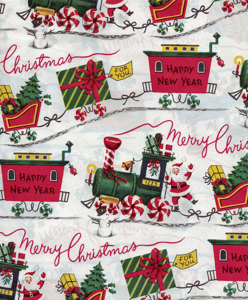 Vintage Papeles Navideños Estampados