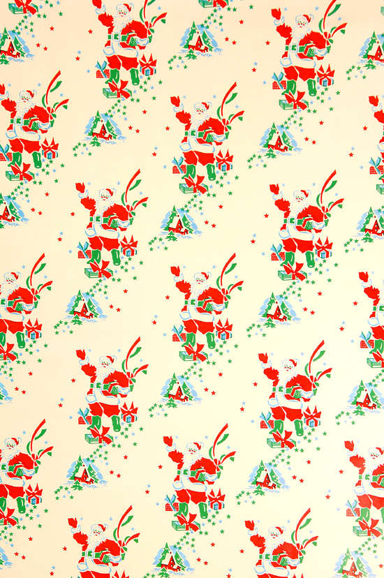 Vintage Papeles Navideños Estampados