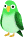 green bird