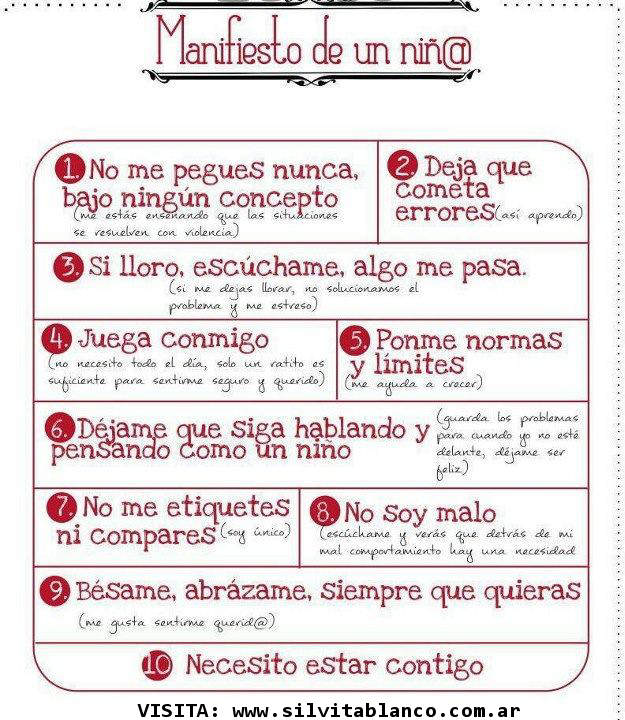 Manifiesto Infantil Derecho de los Niños