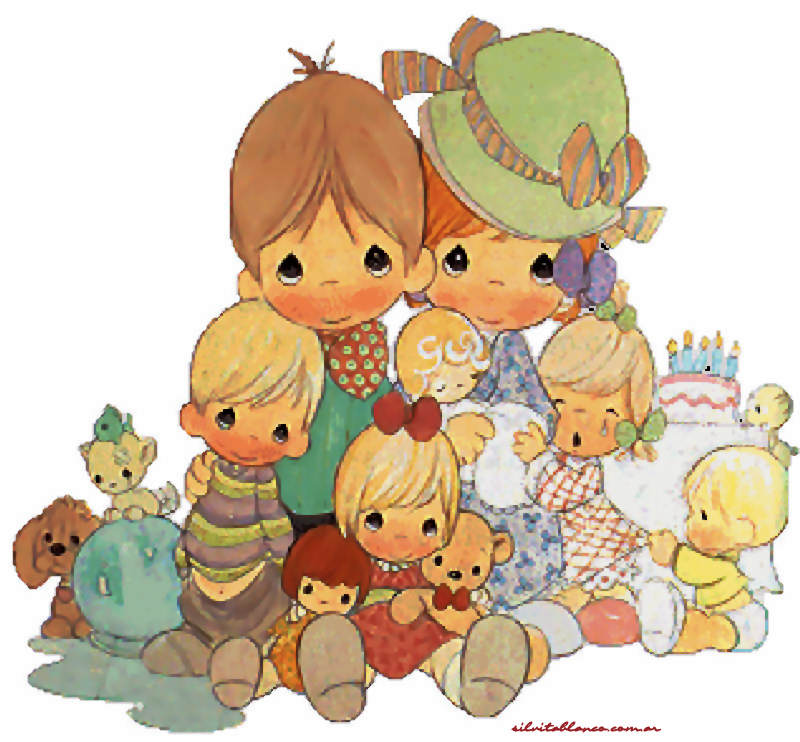 La Familia Precious Moments Imágenes para diseño XL | Tarjetas Cards | art collection Art Illustration