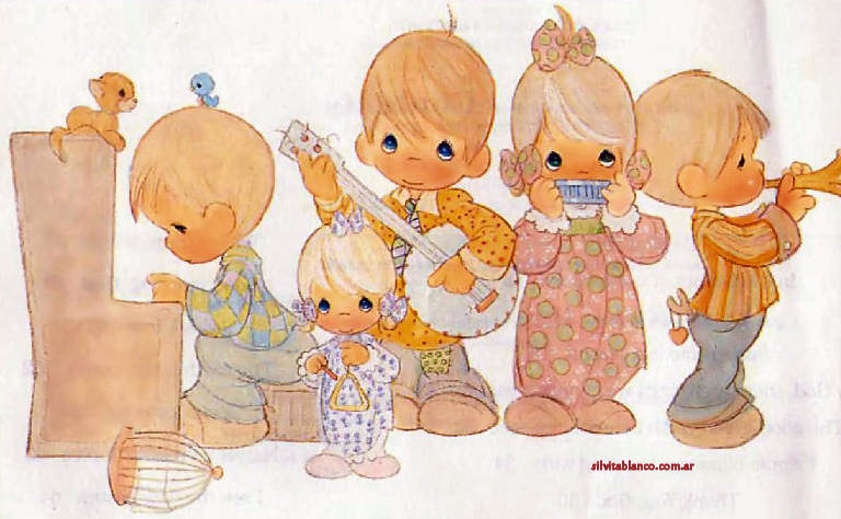 La Familia Precious Moments Imágenes para diseño XL | Tarjetas Cards | art collection Art Illustration