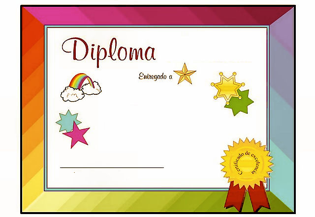 Diplomas Distinciones para Escuela Jardín Infantes