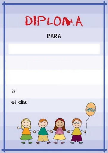 Diplomas Distinciones para Escuela Jardín Infantes