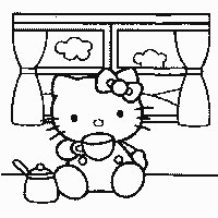 Hello Kitty Colorear