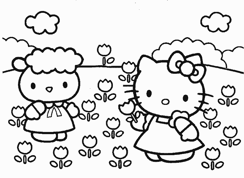 Hello Kitty colorear