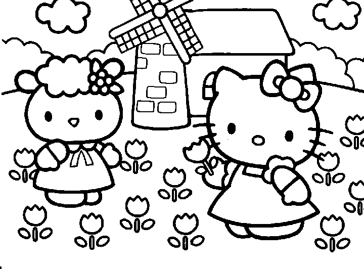 Hello Kitty colorear