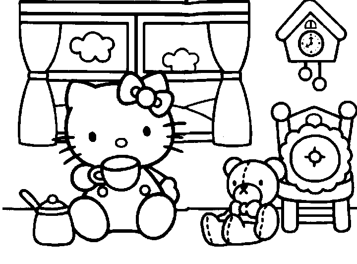 Hello Kitty colorear