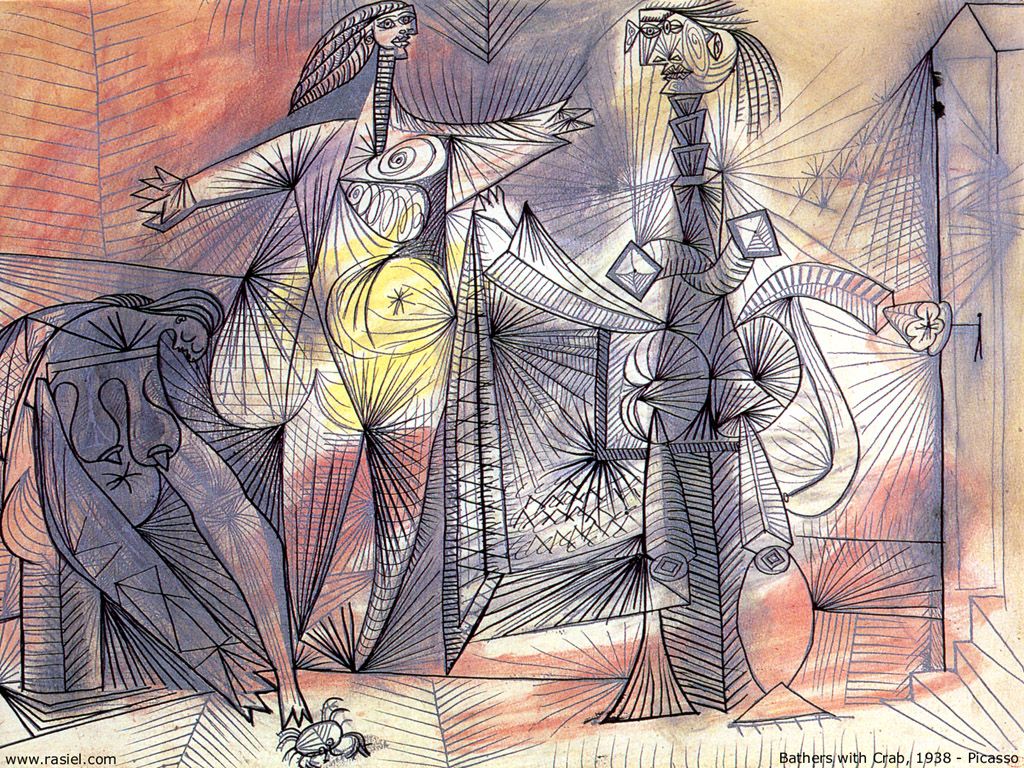 Bathers with crab, 1938 Pablo Picasso Art Illustration