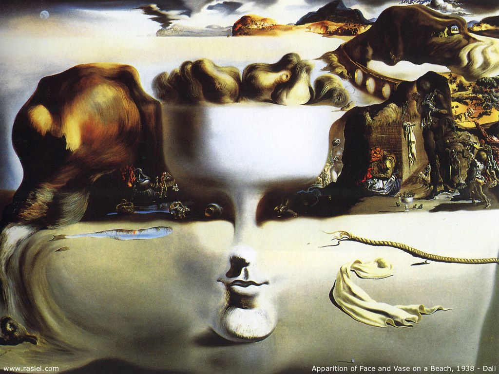 Apparition of Face and Vase on a Beach, 1938 Salvador Dalí