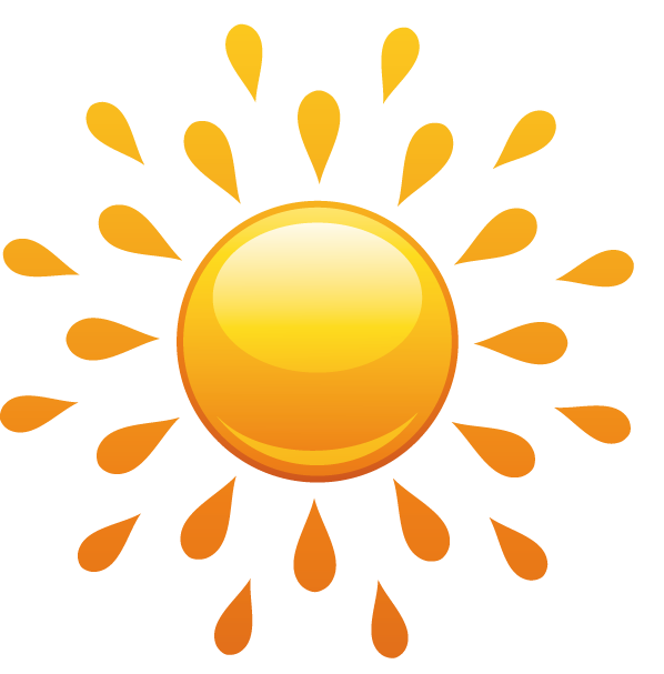 Sol ilustraciones en PNG Material para la Escuela