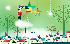 Children art illustration of cartoonland a