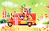 Children art illustration of cartoonland a