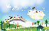 Children art illustration of cartoonland a