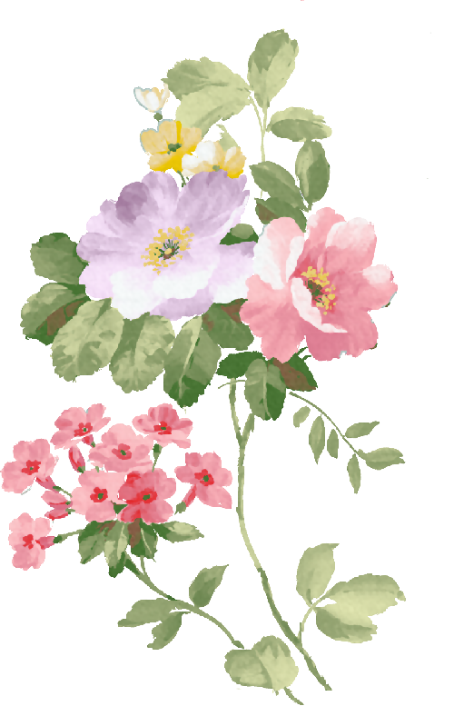 Scrap flores vintage | arte para decoración | ilustraciones