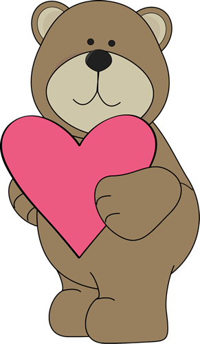brown bear valentine clip art