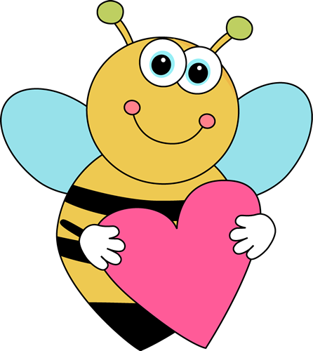 cartoon valentines day bee
