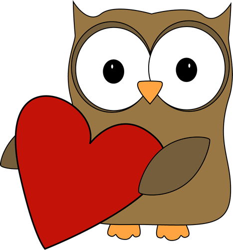 owl valentines day clip art