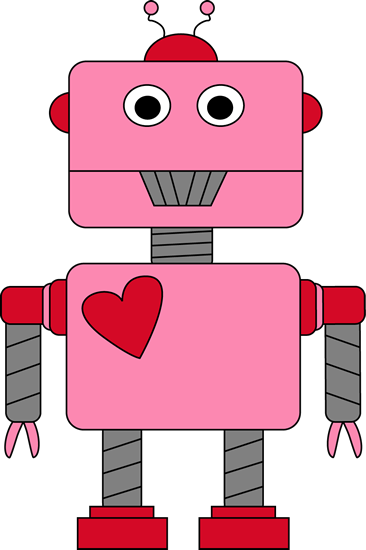 robot valentines day clip art