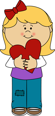 valentine heart clip art girl