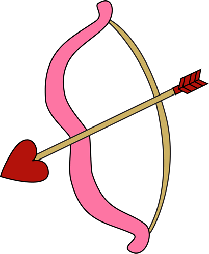 valentines day cupid bow arrow clip art