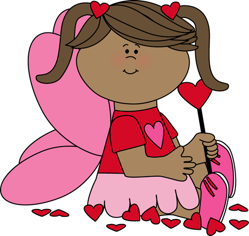 valentines day fairy with hearts