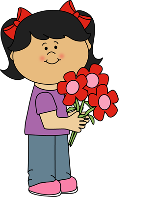 valentines day flowers clip art girl